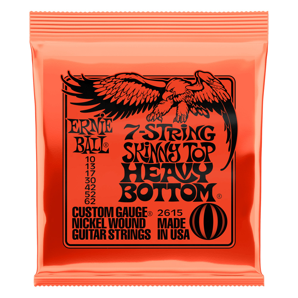 ERNIE BALL Skinny Top HB Slinky 10-62 7 Telli Nickel Wound Elektro Gitar Teli